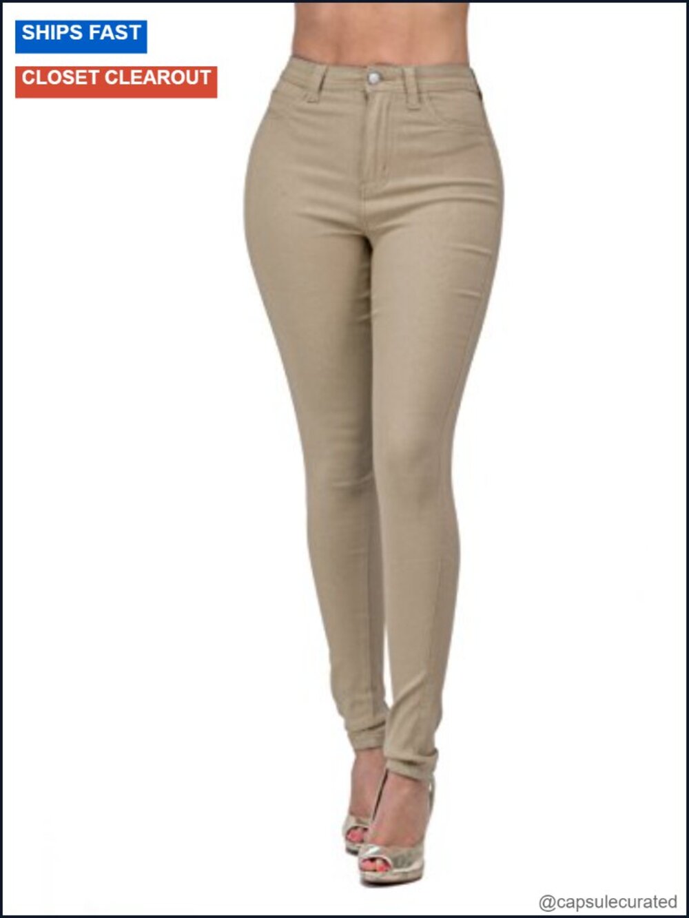 High Waisted Stretch Skinny Ripped Distressed Jeans for Women